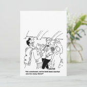 Anpassbare Einladungen für Hochzeiten von Cartoon (Stehend Vorderseite)