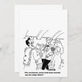 Anpassbare Einladungen für Hochzeiten von Cartoon (Vorne/Hinten)