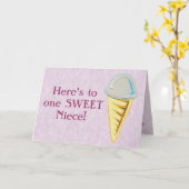 Anpassbare Eiscreme-Karte Karte (Gelbe Blume)