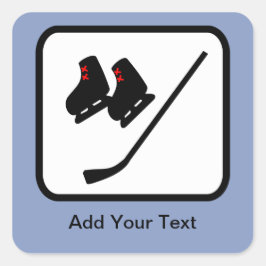 Anpassbare Eishockey-Logos Quadratischer Aufkleber