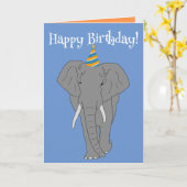 Anpassbare Elefantengeburt Karte (Gelbe Blume)