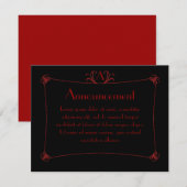 Anpassbare Elegangrenze mit Monogramm Ankündigung (Vorne/Hinten)