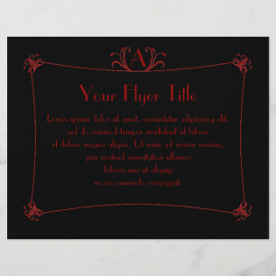 Anpassbare Elegangrenze mit Monogramm Flyer