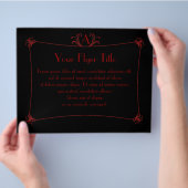 Anpassbare Elegangrenze mit Monogramm Flyer (Hand)