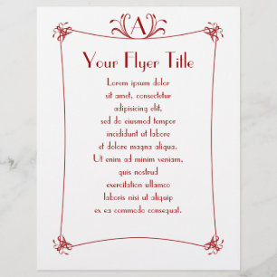 Anpassbare Elegangrenze mit Monogramm Flyer