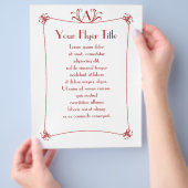 Anpassbare Elegangrenze mit Monogramm Flyer (Hand)