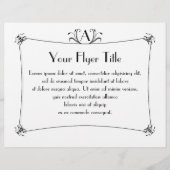 Anpassbare Elegangrenze mit Monogramm Flyer (Vorne)