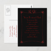 Anpassbare Elegangrenze mit Monogramm Postkarte (Vorne/Hinten)