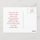 Anpassbare Elegangrenze mit Monogramm Postkarte (Rückseite)