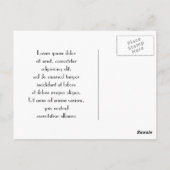 Anpassbare Elegangrenze mit Monogramm Postkarte (Rückseite)