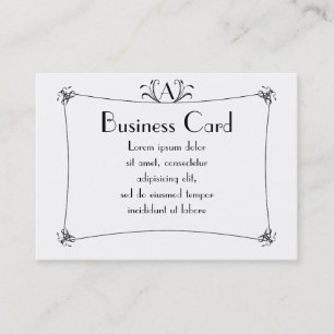 Anpassbare Elegangrenze mit Monogramm Visitenkarte