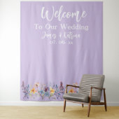 Anpassbare elegante Lavendelkulisse Wandteppich (Beispiel)