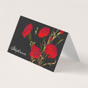 Anpassbare Elegante Vintage-Blumen-Rote Nelke