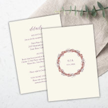 Anpassbare elegante Wraath-Hochzeitskarte