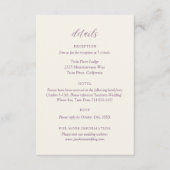 Anpassbare elegante Wraath-Hochzeitskarte Begleitkarte (Vorderseite)