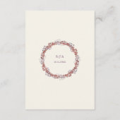 Anpassbare elegante Wraath-Hochzeitskarte Begleitkarte (Rückseite)