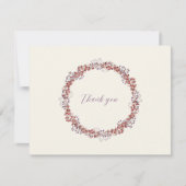 Anpassbare Elegante-Wreath-Hochzeit Dankeskarte (Vorderseite)