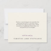 Anpassbare Elegante-Wreath-Hochzeit Dankeskarte (Rückseite)