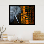 Anpassbare Elephant Poster (Küche)