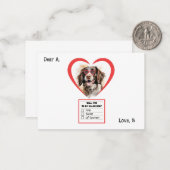 Anpassbare Englisch Springer Spanisch Valentine Mitteilungskarte (Vorderseite/Rückseite Beispiel)