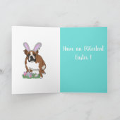 Anpassbare englische Bulldog Ostern Karte (Innenseite)