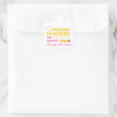 Anpassbare Englischlehrer-Aufkleber Quadratischer Aufkleber (Tasche)