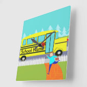 Anpassbare Erfassung der Schulbusuhr Quadratische Wanduhr (Winkel)