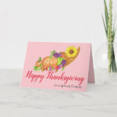 Anpassbare Erntedank-Cornucopia-Karte Karte (Vorderseite)