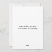 Anpassbare erste Müttertags-Foto-Collage Feiertagskarte (Rückseite)