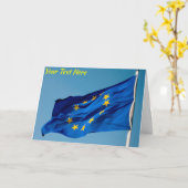 Anpassbare EU-Flagge Karte (Gelbe Blume)