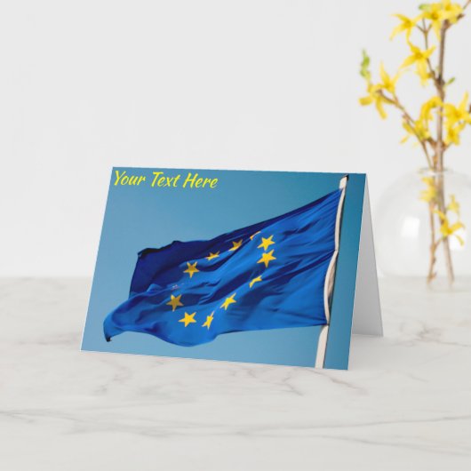 Anpassbare EU-Flagge Karte (Gelbe Blume)
