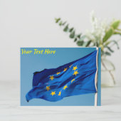 Anpassbare EU-Flagge Karte (Stehend Vorderseite)