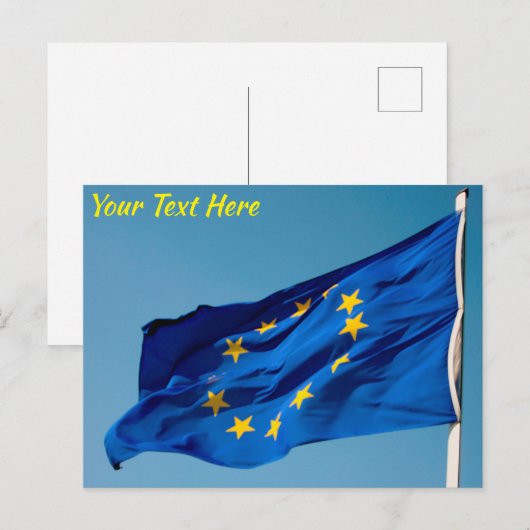 Anpassbare EU-Flagge Postkarte (Vorne/Hinten)