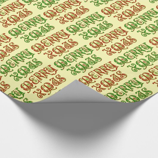 Anpassbare Extravagante Merry Xmas Geschenkpapier (Ecke)