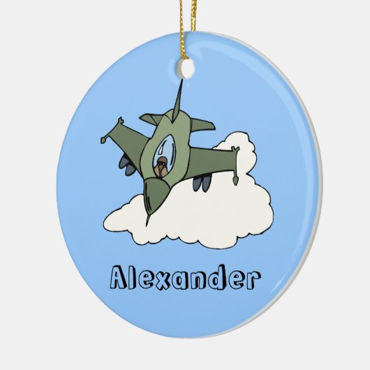 Anpassbare F16-Falkendesign Keramik Ornament (Links)