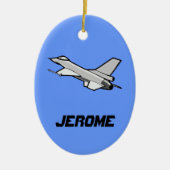 Anpassbare F16-Falkendesign Keramikornament (Vorne)