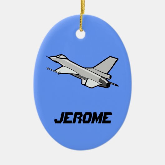 Anpassbare F16-Falkendesign Keramikornament (Vorne)