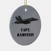 Anpassbare F18 Hornet Fighter Jet im Flug Keramikornament (Rechts)