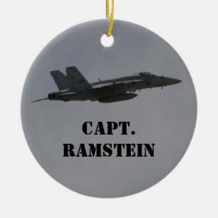 Anpassbare F18 Hornet Fighter Jet im Flug Keramikornament