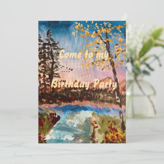 Anpassbare Fall-Party Einladung (Stehend Vorderseite)