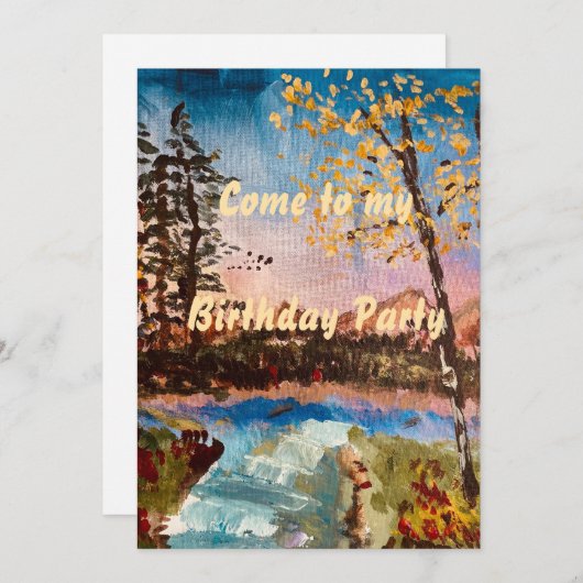 Anpassbare Fall-Party Einladung (Vorne/Hinten)