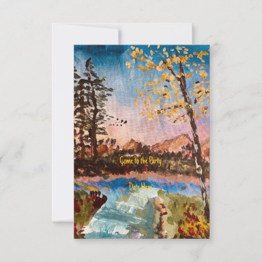 Anpassbare Fall-Party Einladung oder Rett des Da (Vorderseite)