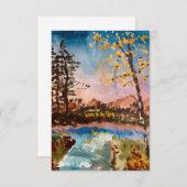 Anpassbare Fall-Party Einladung oder Rett des Da (Vorne/Hinten)