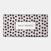 Anpassbare Farben Polka-Punkte Schreibtischunterlage (Vorderseite)