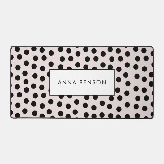 Anpassbare Farben Polka-Punkte Schreibtischunterlage (Vorderseite)