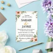 "Anpassbare farbenfrohe Hochzeit der Wasserfarben  Acryleinladungen (In Situ (Hochzeit))