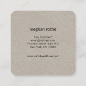 Anpassbare Farbknitter für das Knittern von Croche Quadratische Visitenkarte (Rückseite)