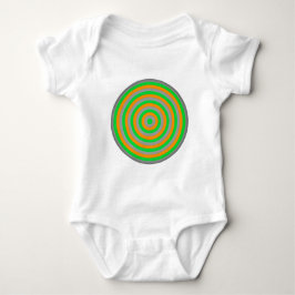Anpassbare Farbkonzentrische Circle-Design Baby Strampler