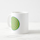 Anpassbare Farbkonzentrische Circle-Design Kaffeetasse (Vorderseite Links)