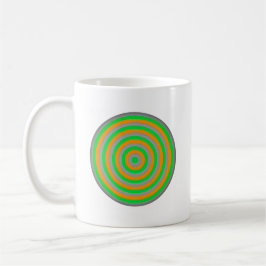 Anpassbare Farbkonzentrische Circle-Design Kaffeetasse